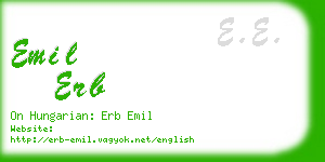 emil erb business card